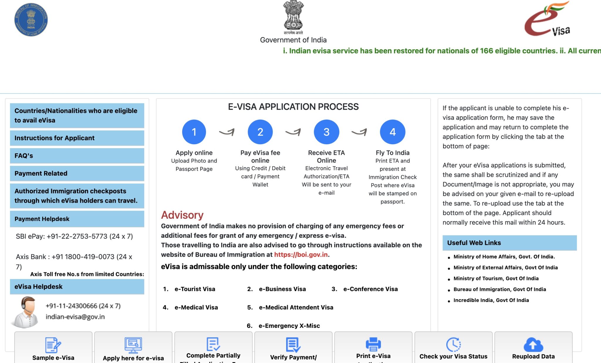 https indianvisaonline gov in evisa tvoa html